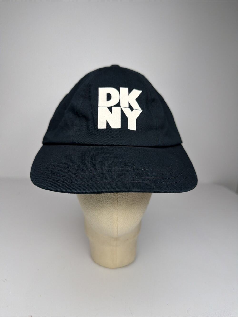 Vintage DKNY Hat Cap Baseball Strap Back Womens One Size Blue Logo 90s